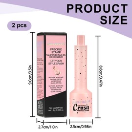 2 Stück Sommersprossen Stift für natürliche Freckles | Freckles Stift für empfindliche Haut | Schnelltrocknend, hautfreundlich, 24h Haltbar | Wasserdichter Make-up Freckles mit Drucktechnik