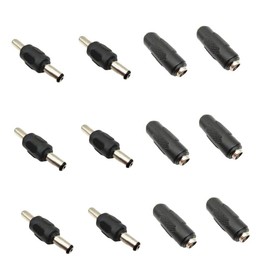 Mugetech DC Power Coupler,6 x DC Male To Male Connector£¬6 x DC Female to Female Connector 12v DC Power Jack Connector for CCTV Camera