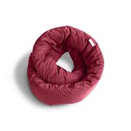 Huzi Design Infinity Pillow - Reisekissen Nackenkissen Ideal für Reise Büro Entwurf Weiches Nackenstützkissen (Burgund)