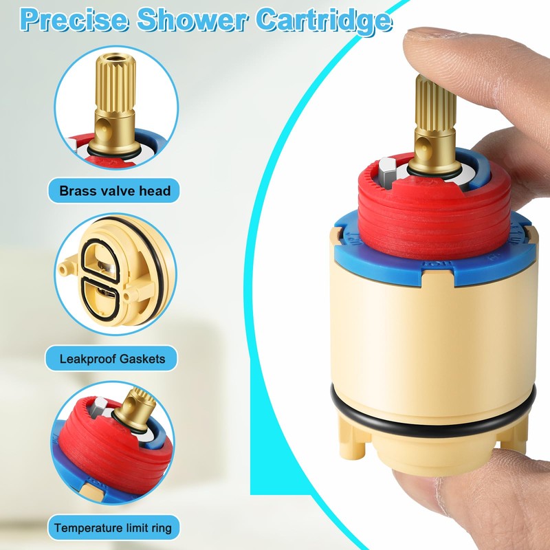 OP-340009 Pressure Balance Ceramic Cartridge, Shower Cartridge Replacement, for Tub/Shower