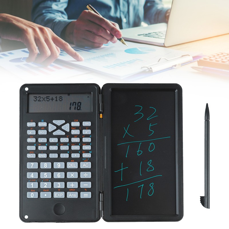 Scientific Calculator Two Row LCD Display Writing Tablet Sensitive Multifunction