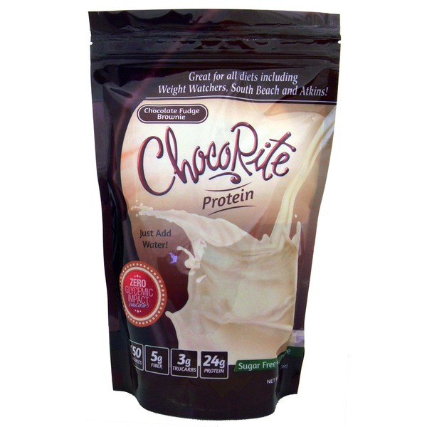 HealthSmart Foods ChocoRite Protein Shake Mix Choc. Fudge Brownie (14.7oz)