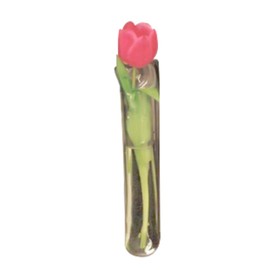 Gadjit VINYL Window Vases Single Blossom Style - Vases Suctions to Windows and Mirrors, Holds Flower Stem and Water, Clear Flexible Vinyl