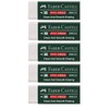Faber-Castell 188121 Eraser 7081 N PVC-Free, Plastic (5 Erasers, White)