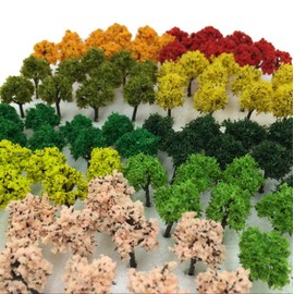 DauStage N Gauge Diorama, Railway, Architecture, Model, Tree, Landscape, 1.2 inches (3 cm), 21 Mix, 90 Pieces