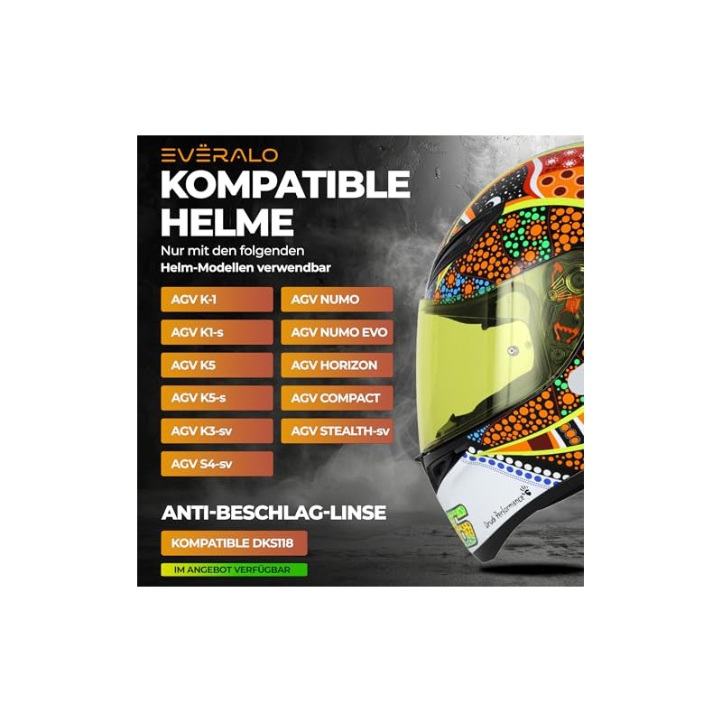 Compatible with Visor Agv K1 - K1s - K3sv -
