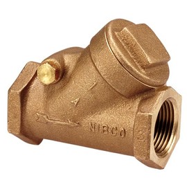NIBCO T-413-Y-LF Silicon Bronze Lead-Free Check Valve, Horizontal Swing, Class 125, PTFE Seat, 1/2" Female NPT Thread (FIPT)