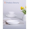 LaGlint 30 OZ Opal Glass Pasta Bowls Set of 6,
