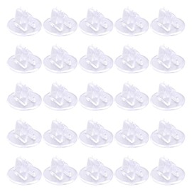 AMYXIYUAN 80Pcs Mini Acrylic Sign Display Holders Acrylic Place Card Holders Acrylic Card Stands Piece Holders Board Pieces Cards Stand for Business Cards