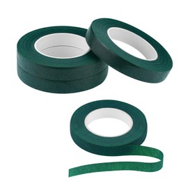 Harniruco 3 Rolls Floral Tape 1/2inch Dark Green Floral Tape for Bouquet Stems Wrap Floral Arranging Craft Projects Corsages, Wedding Bouquet(30 Yards)