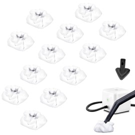 Pads Fit for Dupray Handheld Steam Cleaner: Small Bonnets Compatible with Dupray Triangular Brush Tool - Washable and Reusable Handheld Steamer Cloth Accessories (12 Packs)