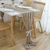 CHUQING Table Runner Wedding Tablecloth Romantic Sheer Table Runners for
