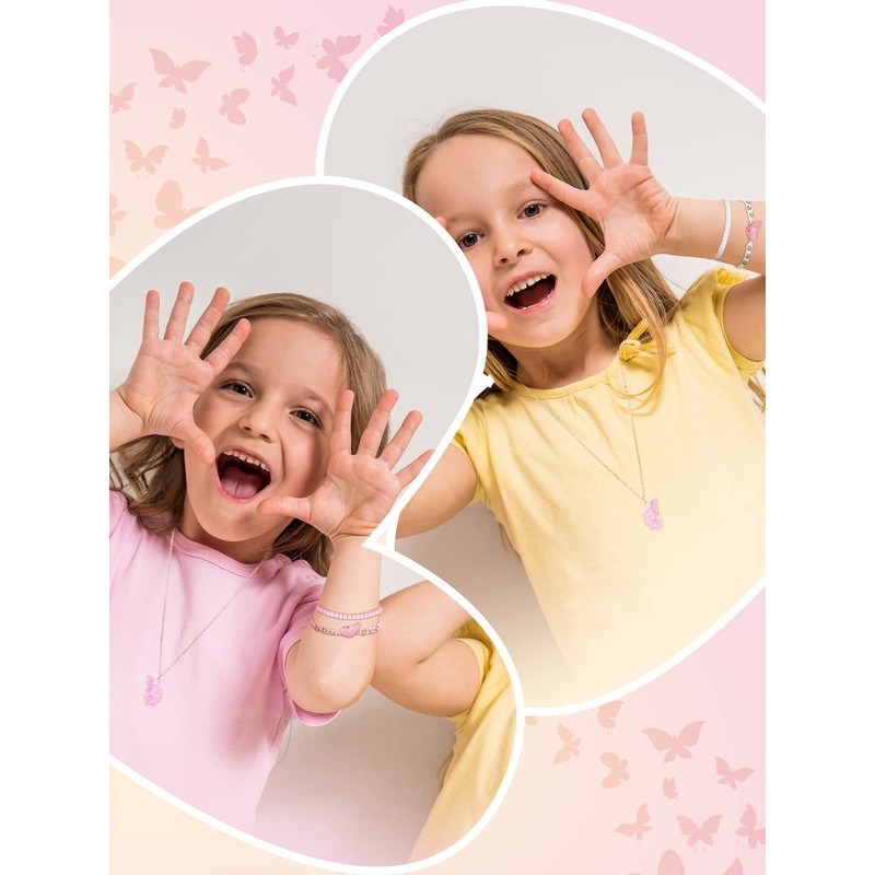 Sureio 6 Pieces Friendship Necklace Bracelets Butterfly Bestfriend Bff Necklace