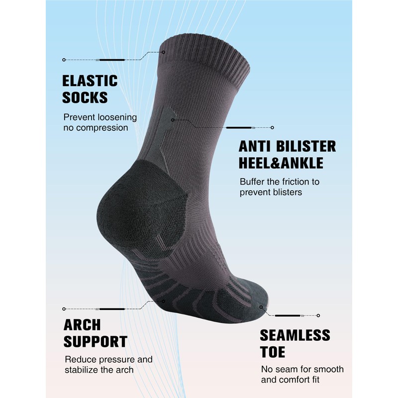 Compression Crew Running Socks: Athletic Socks for Men Women with