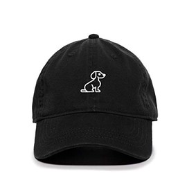 Tech Design Dog Baseball Cap Embroidered Cotton Adjustable Dad Hat Black