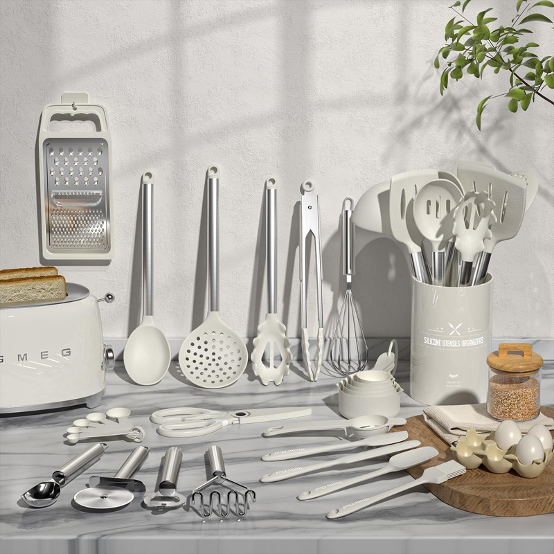 Kitchen Utensils Set-Umite Chef 34 Pcs Silicone Cooking Utensils Set