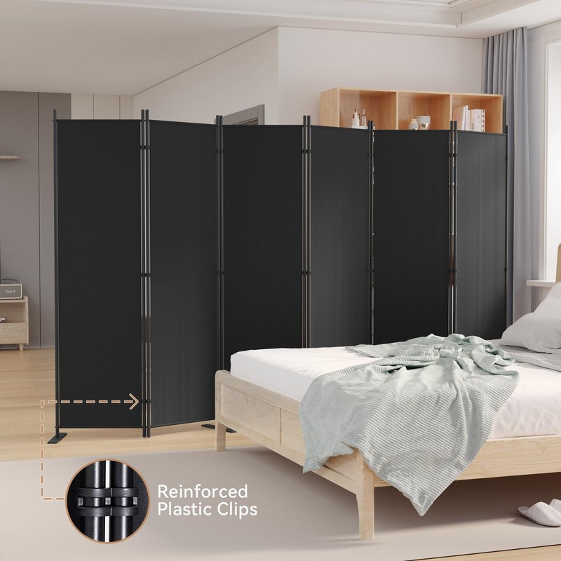 C-Hopetree 6 Panels Room Divider, 6 Ft Tall Indoor Folding