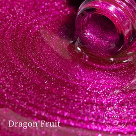 MAYCHAO 15ML Cat Eye Gel Nail Polish 1Pc Dragon Fruit Gel Polish with Magnet Soak off Holographic Magnetic Nail Polish for Nail Art Manicure Salon DIY at Home, 0.5 OZ