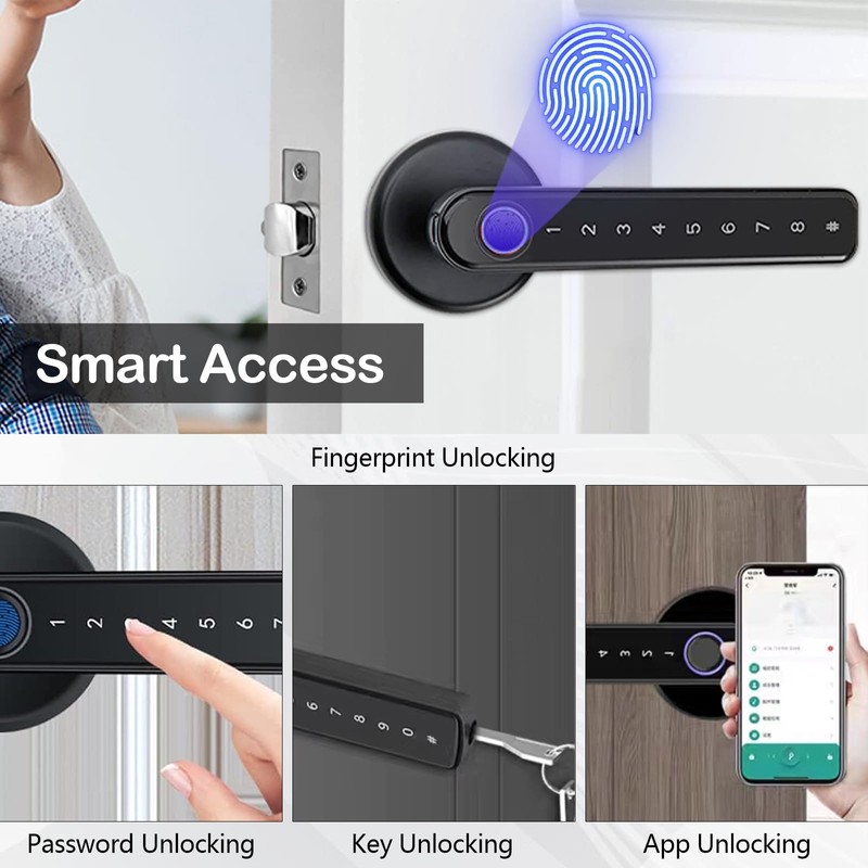 TECKZOON Intelligent Lock for Interior Doors, Electronic Door Lock with