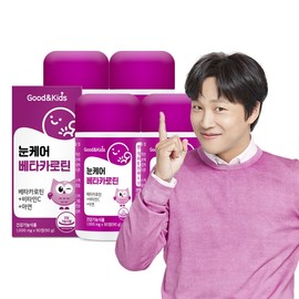 Good & Kids Children's Eye Care Beta-Carotene 90 Tablets, 4 Bottles (12-Month Supply), Contains Vitamin C and Zinc, Blueberry Flavor / 굿앤키즈 어린이 눈케어 베타카로틴 90정 4병(12개월분) 비타민C 아연 함유 블루베리맛