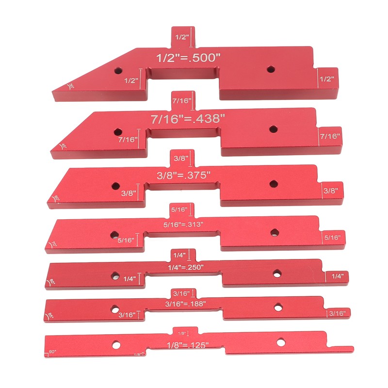 Router Table Setup Bars 7pcs Aluminum Setup Blocks Height Gauge