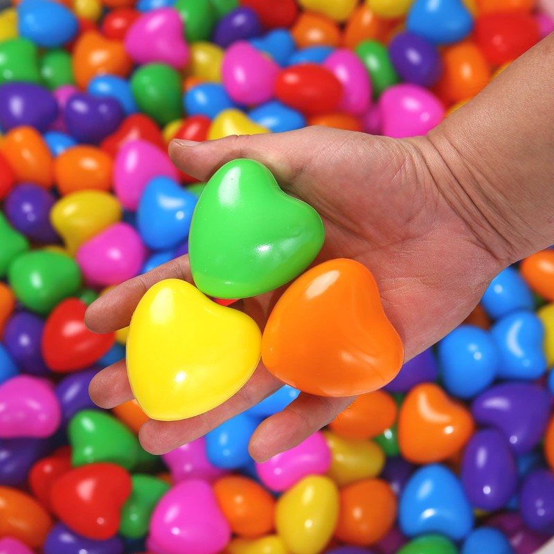 TRENDPLAY Heart Ball Pit Balls Shape - Non-Toxic Plastic Ball