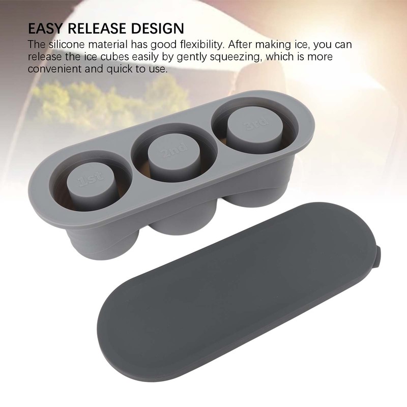 Hollow Cylinder Ice Cube Tray Quick Release Silicone High Low