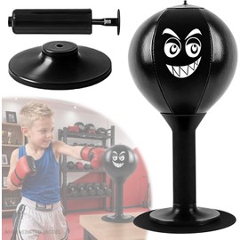 Pelota De Boxeo De Sobremesa,Stress Buster with Suction Cup,Pera de Boxeo Portátil para Aliviar Estrés, Adecuado para escritorios y mesas de Trabajo, Alivia el estrés