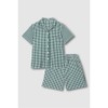 JAJU [JAJU] Women's Seersucker 5-part Pajama Set_Light Green