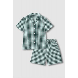 JAJU [JAJU] Women's Seersucker 5-part Pajama Set_Light Green