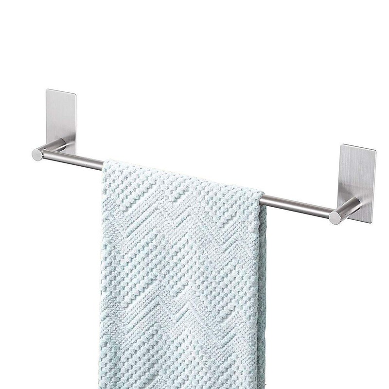 Songtec Bathroom Towel Bar 16-inch, No Drill Stick On Towel