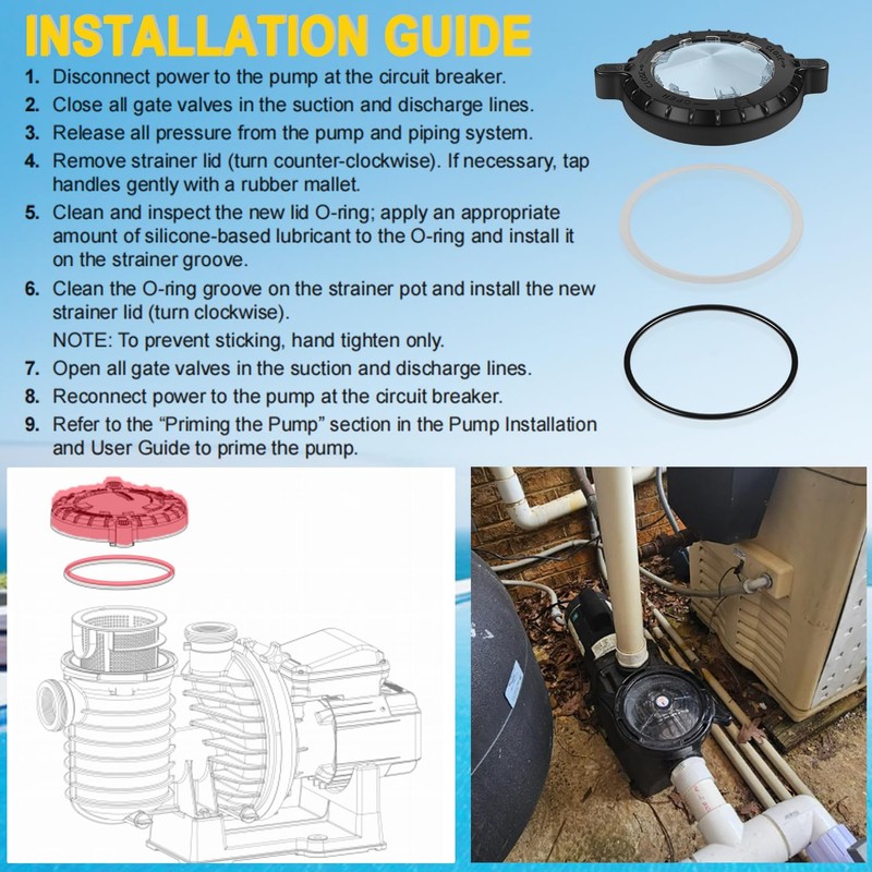 Replaces for Pentair Sta-Rite Trap Cover Assembly 17307-0111S | Replacement