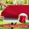 Veblandy Rectangle Table Cloth, Waterproof Polyester Elastic Fitted Tablecloth, Washable