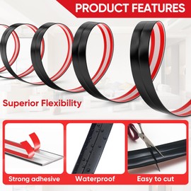 Mavionor Wall Corner Protector Peel and Stick Wall Molding Trim Flexible Self Adhesive Inside & Outside Wall Corner Guards Molding Trim for Wall Edge Corner Ceiling, 0.8 in x 20 Ft, Black