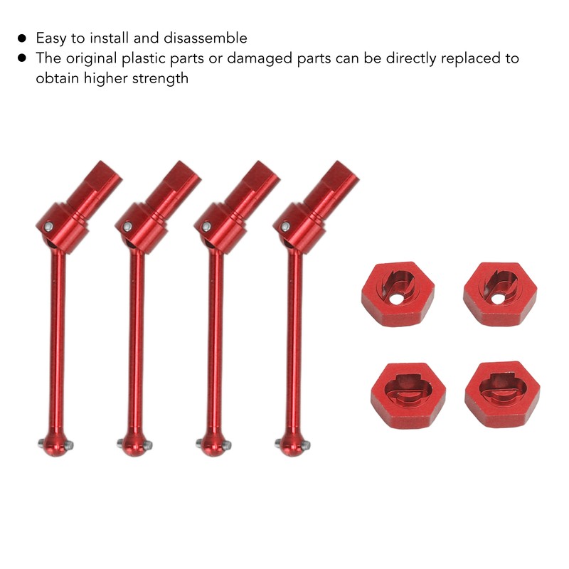 Front Rear Drive Shaft Aluminum Alloy Driveshaft CVD for Traxxas