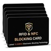 SaiTech IT Paquete de 5 tarjetas de bloqueo RFID, una tarjeta protege todo el monedero, NFC sin contacto, protector de tarjeta de crédito bancaria sin contacto, protector de tarjeta de crédito para