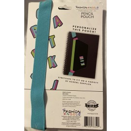 Fashion Angels Personalize It! Pencil Pouch & Stickers Black Neon Green Pink NEW