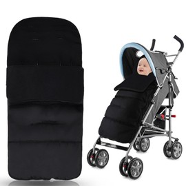 Luchild Foot Muff for Pushchair, Buggy, Foot Muff Winter Baby Buggy, Soft and Waterproof, Universal Pushchair, Baby Footmuff with Zip, Suitable for All Prams, 0-3 Years Old (Black), black, Basic