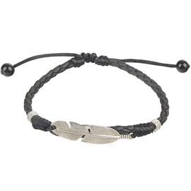 Ancient Tribe Handmade Adjustable Black Leather Anklet (9#)