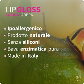Viva Lipgloss mit Plump-Effekt, rosafarbener Lipgloss, Volumenformel mit Schneckenschleim und Hyaluronsäure, hergestellt in Italien