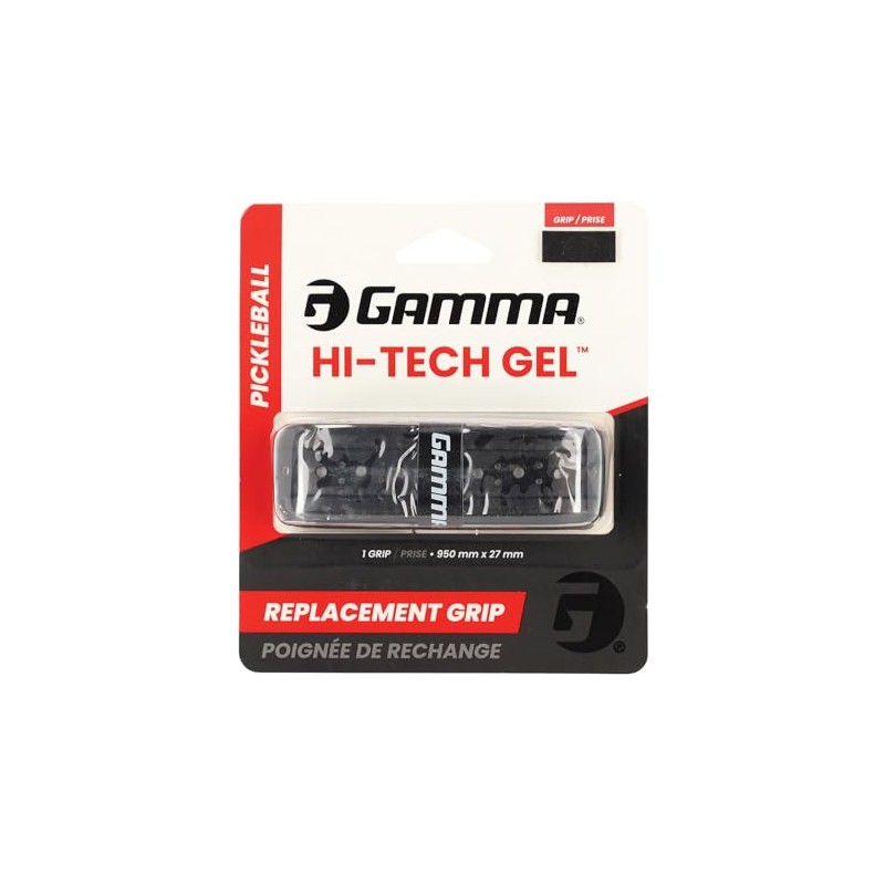 Gamma Hi-Tech Gel Pickleball Replacement Grip - Tacky, Shock Reducing