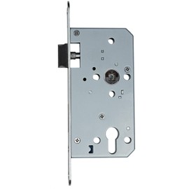 FELGNER Panic Mortice Lock with Latch, Panic Function "D" for Escape Doors, Fire Doors, Smoke Protection Doors, For Highest Loads, with Counter Plate, Backset 55 mm, Faceplate 20 mm, DIN Left and