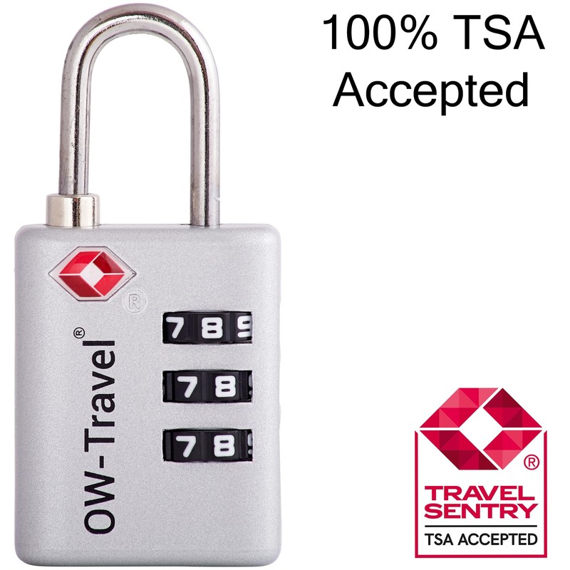 OW-Travel TSA Approved Luggage Locks Suitcase Locks with Indicator Open