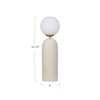 Bloomingville Stoneware Table Lamp with Frosted Globe and Inline Switch,