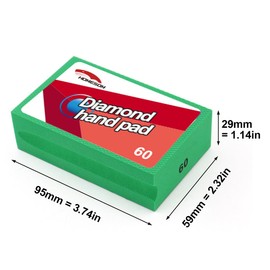 HOMESOM Diamond Hand Polishing Pads Electroplated Diamond Tools Pad Sanding Block for Grante MarbIe Stone Glass 200 Grit