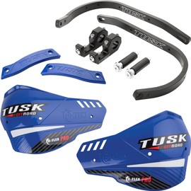 Tusk D-Flex Pro Adventure Handguards Black Bar/Blue Plastics 7/8" Bars Compatible with ROYAL ENFIELD Himalayan 2017-2023