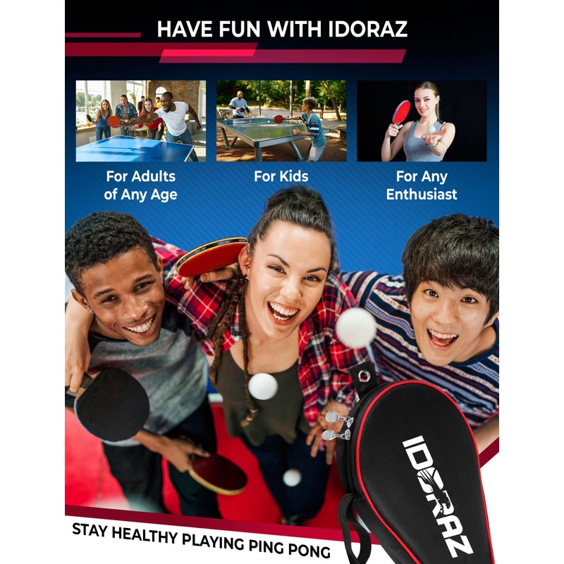Idoraz Double Ping Pong Paddle Case - Best Table Tennis