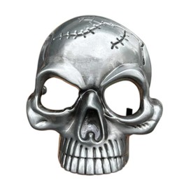 POSKLA Skull Head Belt Buckle For Mens Western Cowboy, # A04 Skull/Silver