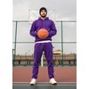 LUYIJIESHENG sweat suit for Men's Purple hoodies Quarter Zip 2