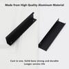 HANIHUA 10 Pack Black Cabinet Handles Modern Finger Edge Pulls